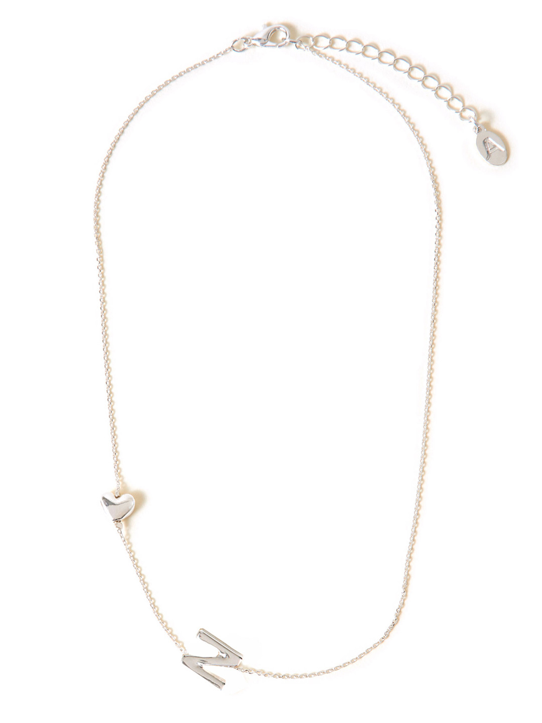 Accessorize Heart Shaped & Initial A Minimal Chain