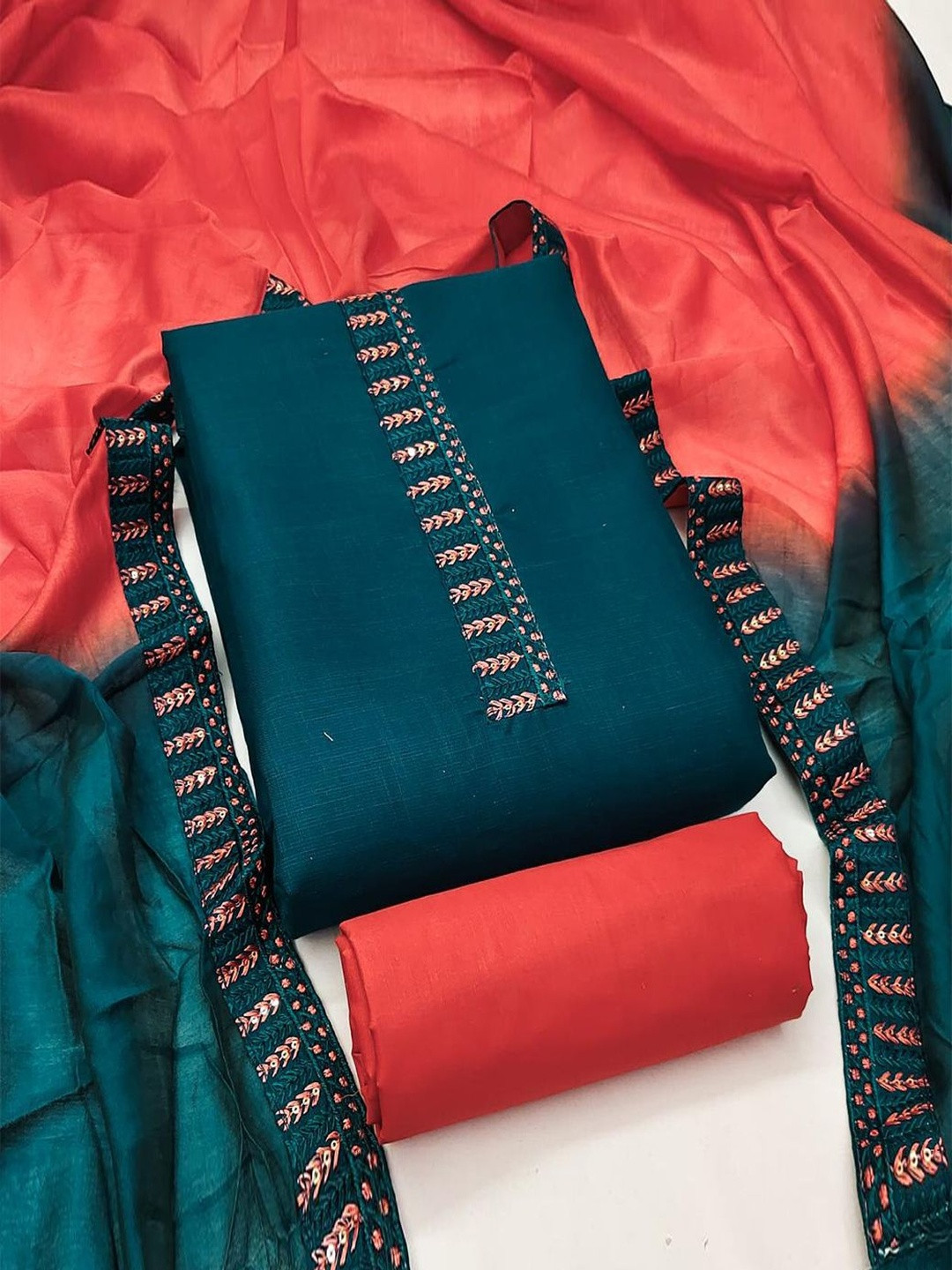 Nayanthara Trends Embroidered Unstitched Dress Material