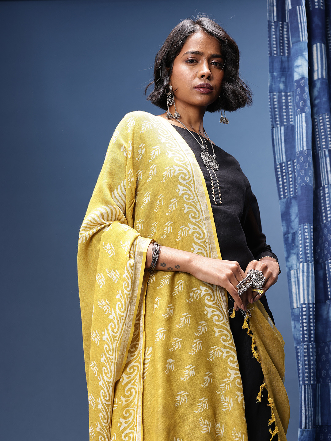 Taavi Hand Block Print Pure Cotton Dupatta
