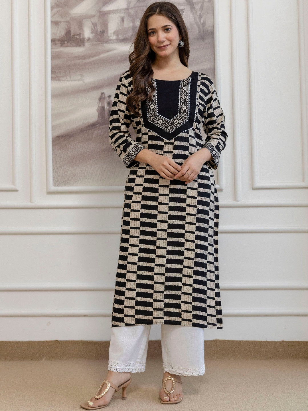 PURSHOTTAM WALA Women Printed Floral Kurta