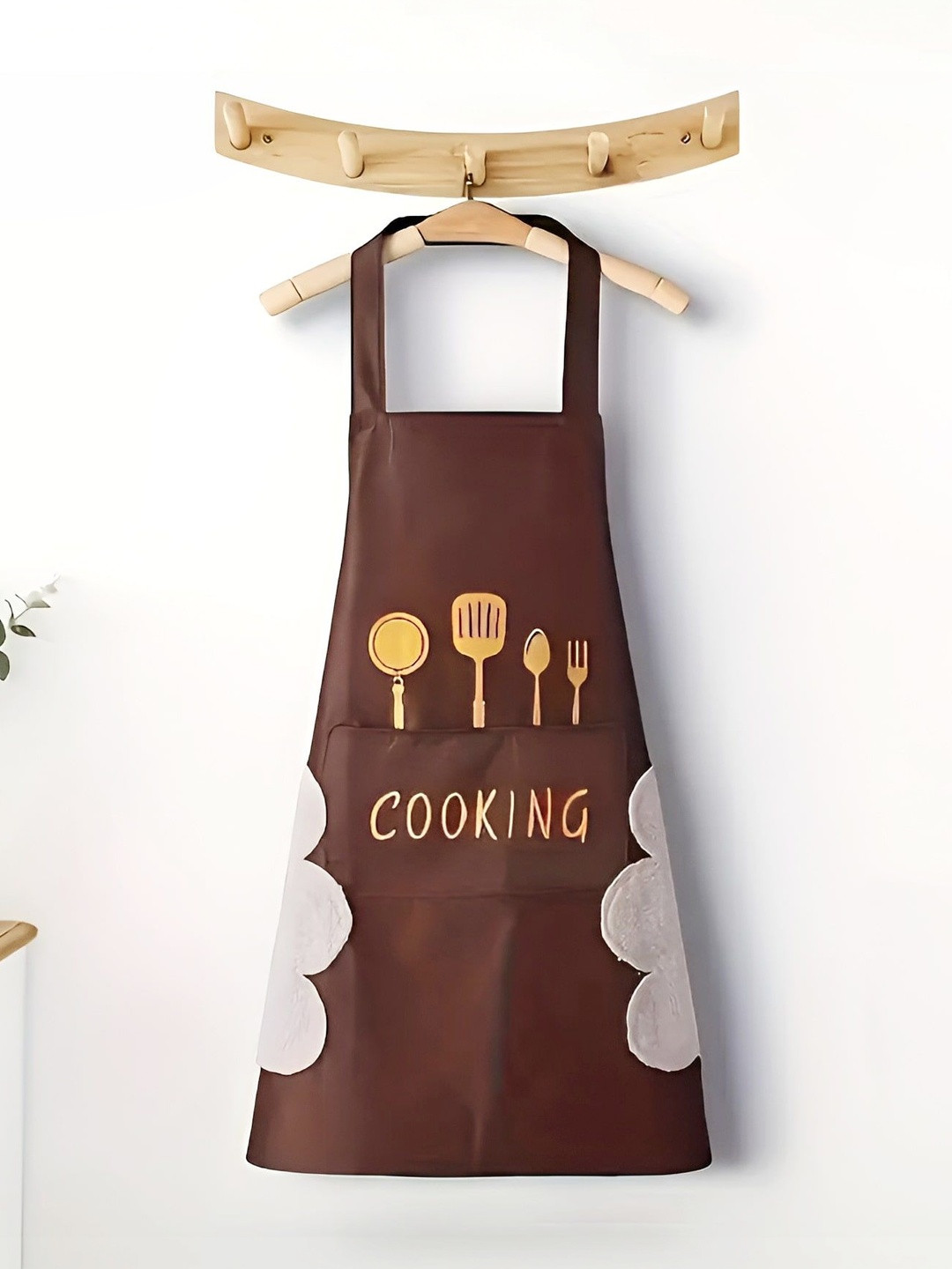 NFI essentials Unisex Brown Printed Waterproof Aprons