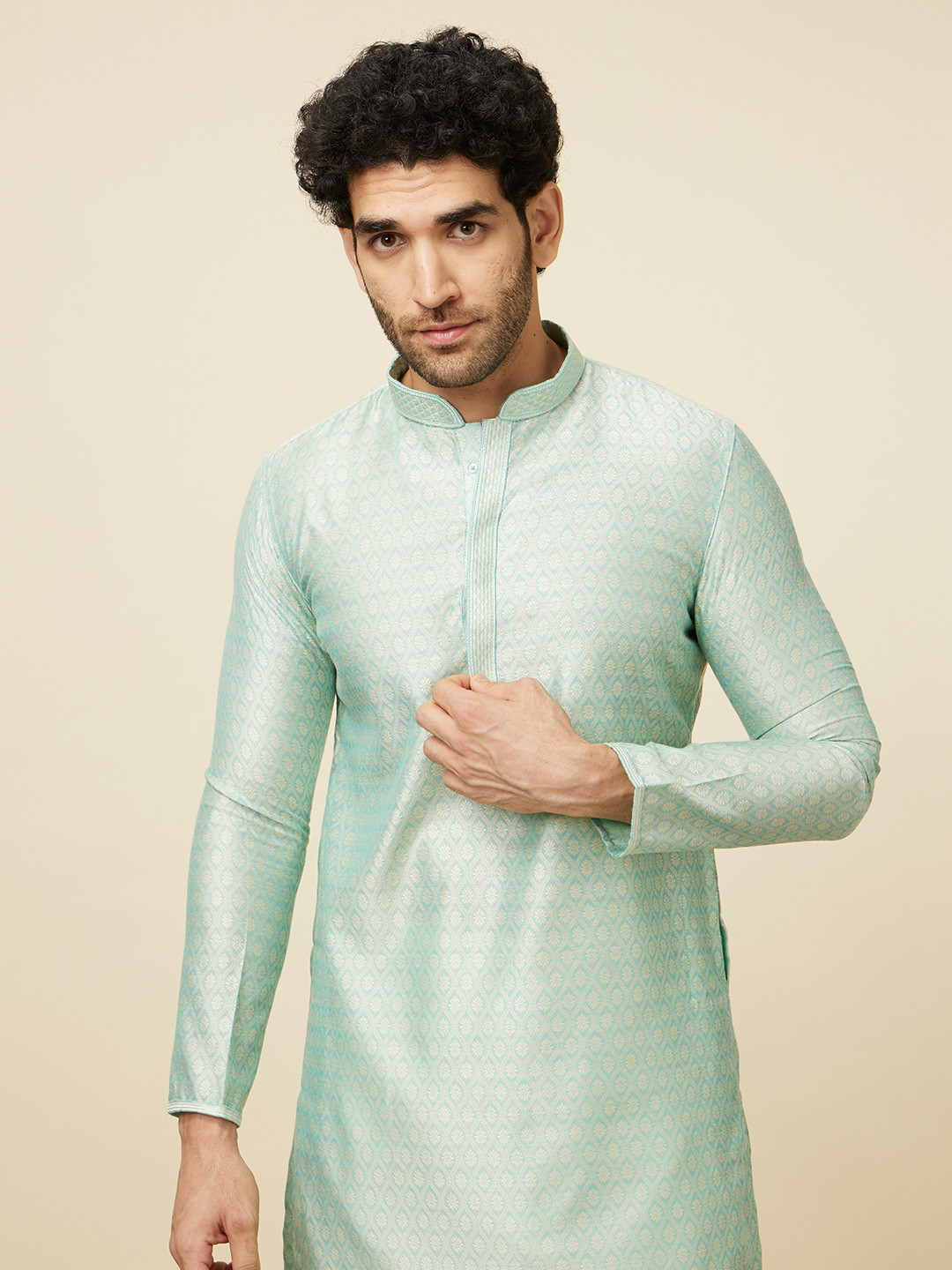 Manyavar Men Embroidered Kurta with Pyjama