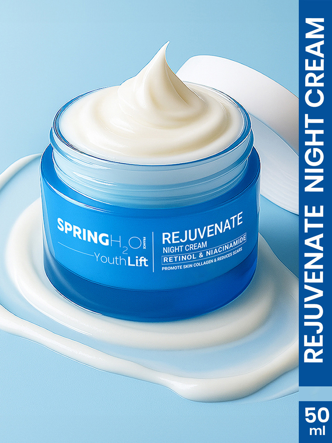 Spring H2O Youth Lift Rejuvenate Night Cream Promote Skin Collagen & Reduces Scars 50ml