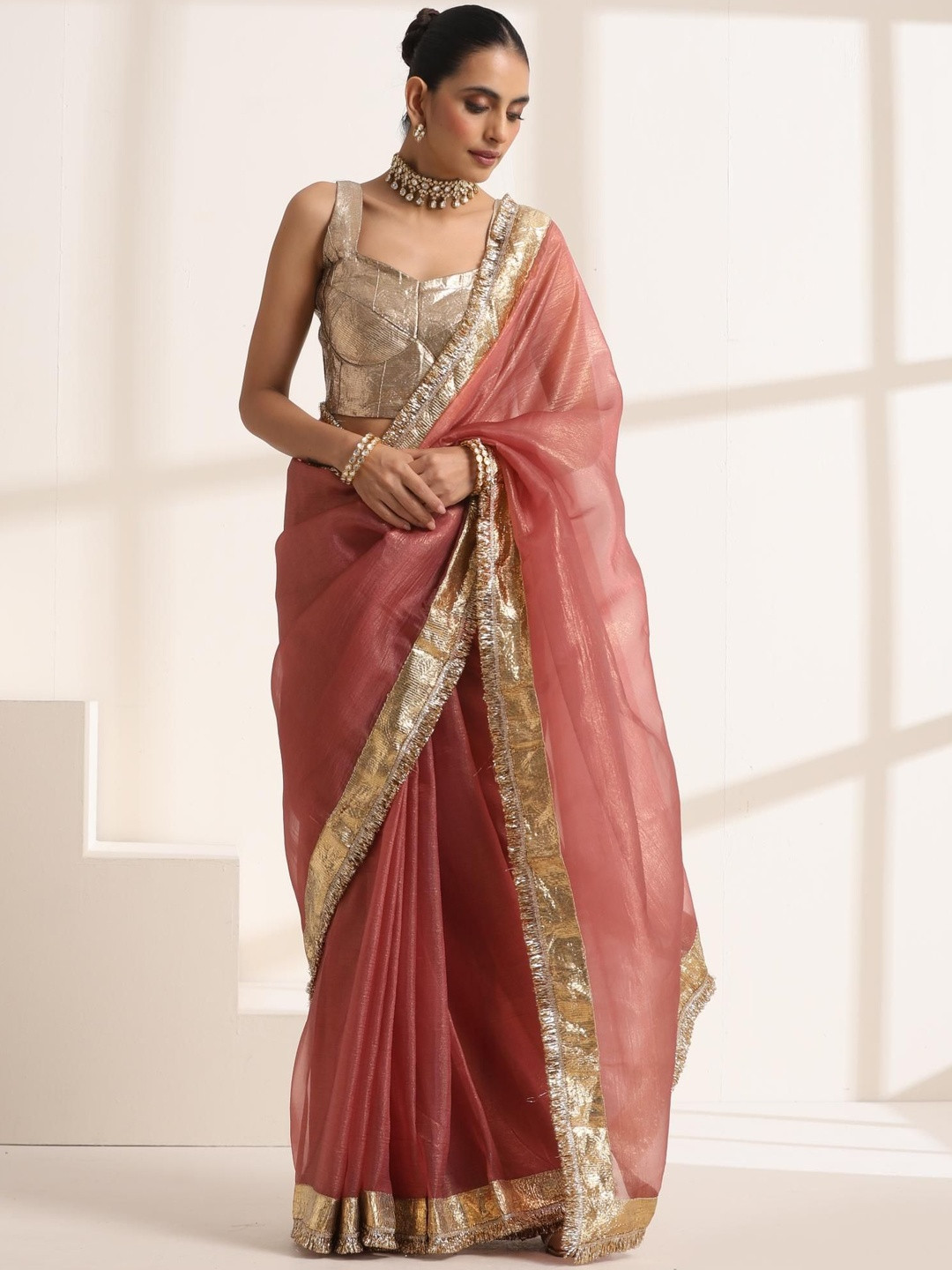 KLISHAA ART Organza Heavy Work Saree