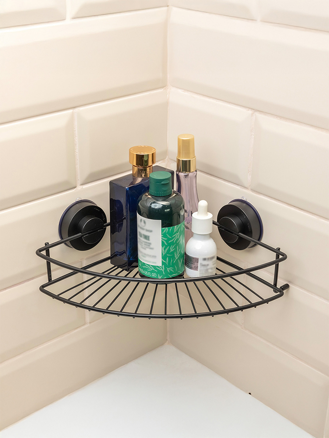 Klever Homes Black Stainless Steel Matte Classic Bathroom Caddy