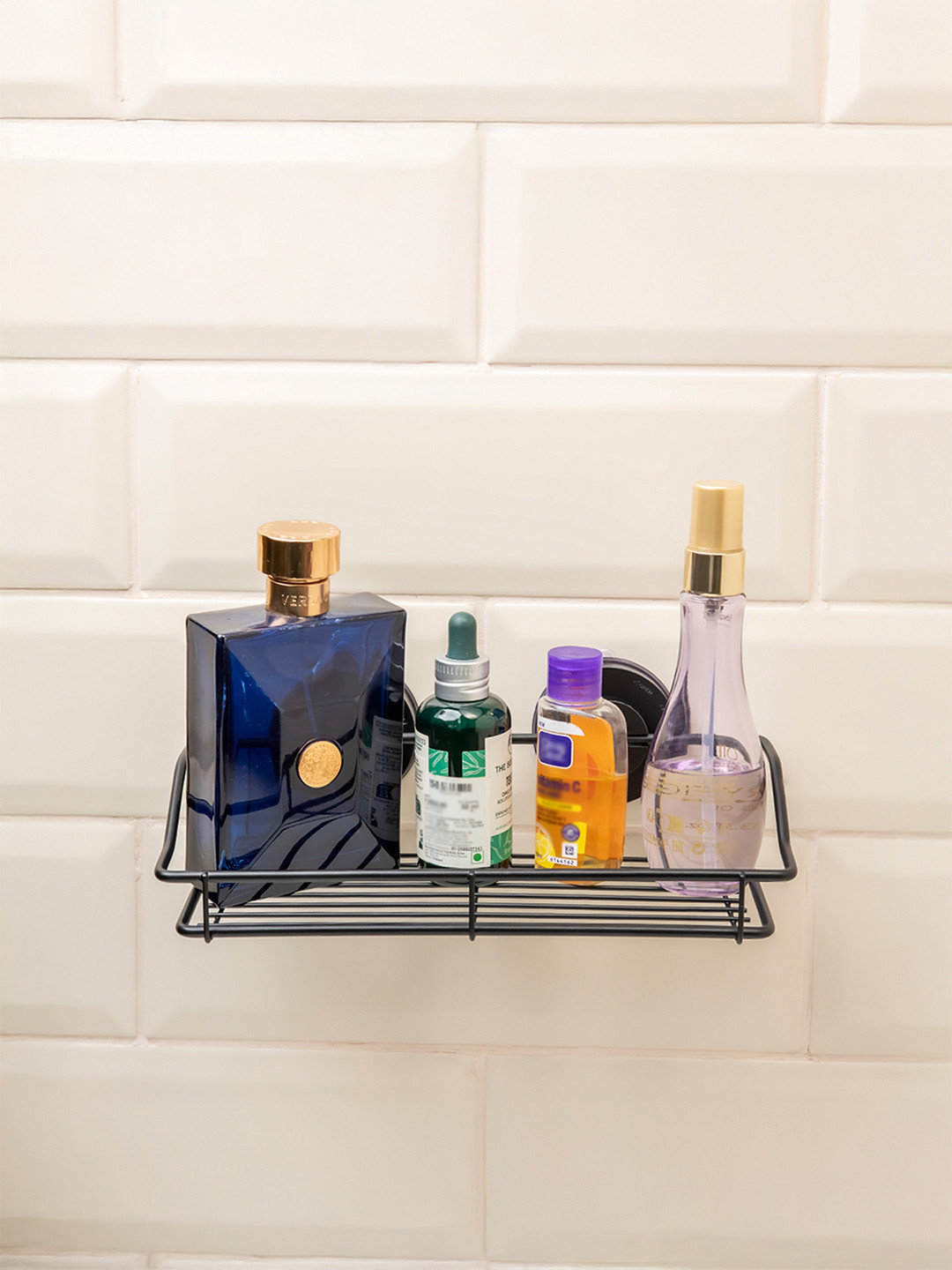 Klever Homes Black Stainless Steel Matte Classic Bathroom Caddy