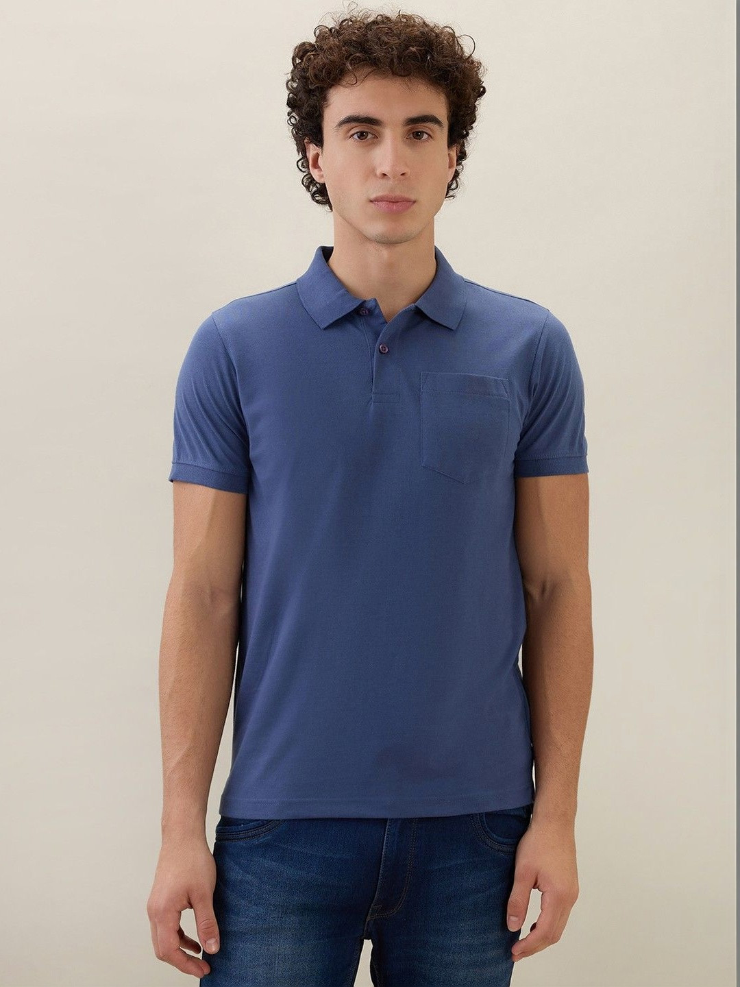 ColorPlus Men Polo Collar Pockets T-shirt