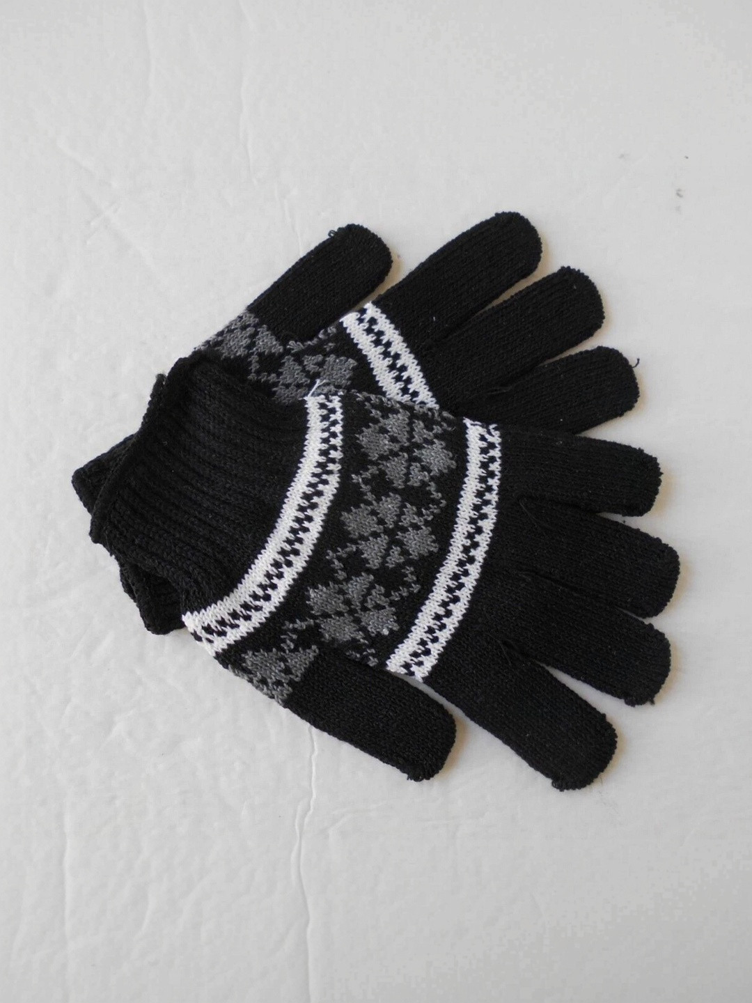 Infispace Unisex Patterned Warm Wool Knit Lightweight Stretchable Winter Gloves