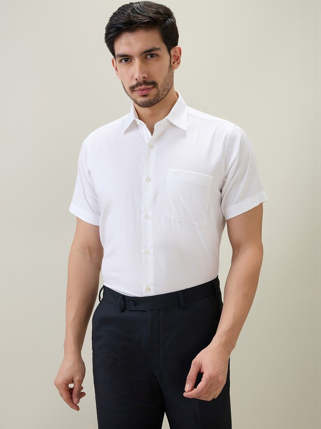 Raymond Cotton Cutaway Collar Shirt