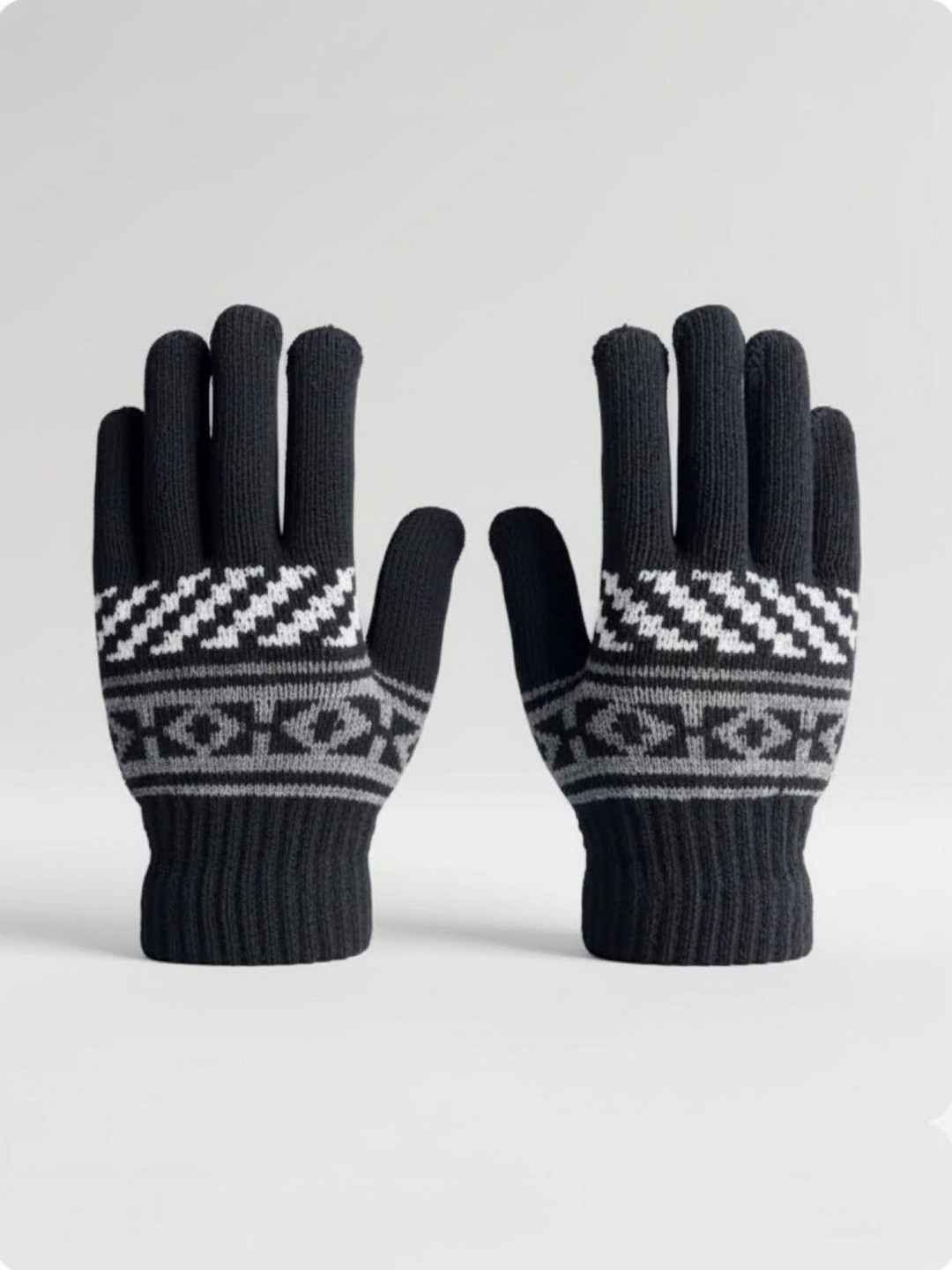 Infispace Unisex Patterned Winter Gloves