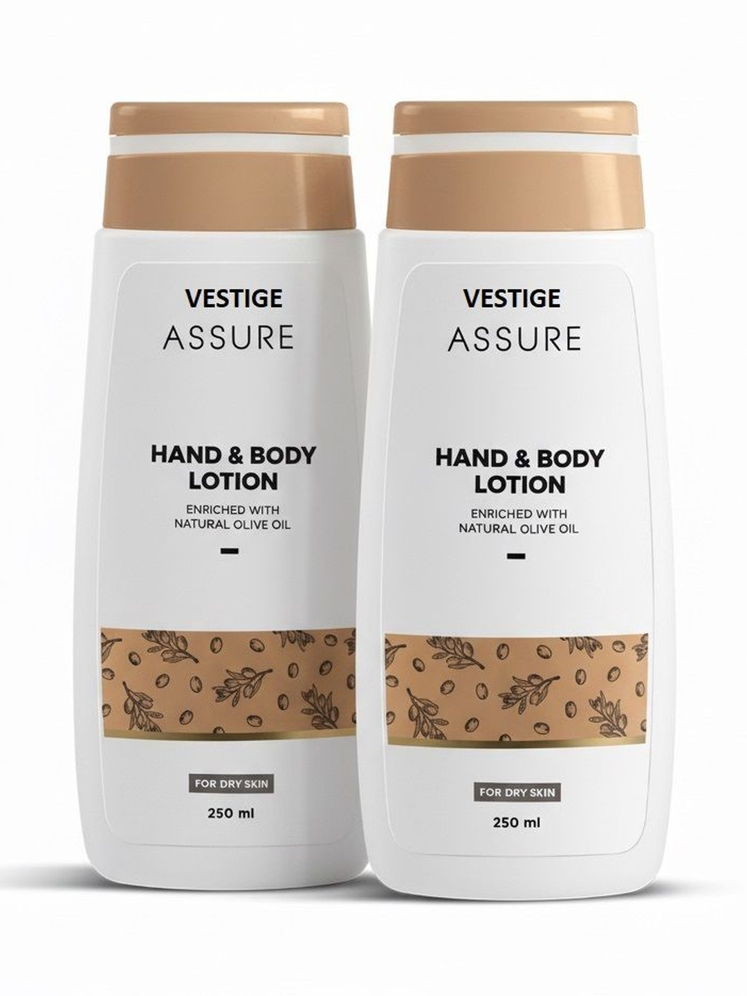 Vestige Assure Set Of 2 Hand & Body Lotion With Olive Oil - 250 ml Each