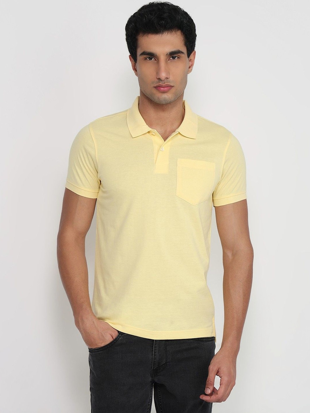 ColorPlus Men Polo Collar Pockets T-shirt