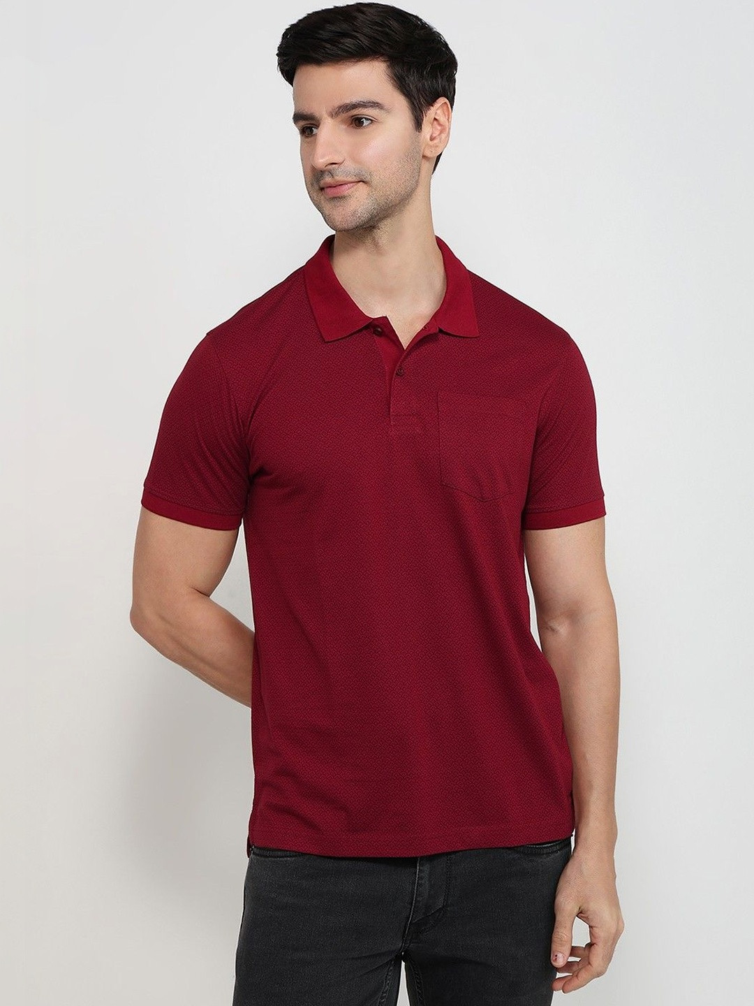 ColorPlus Men Polo Collar Pockets T-shirt