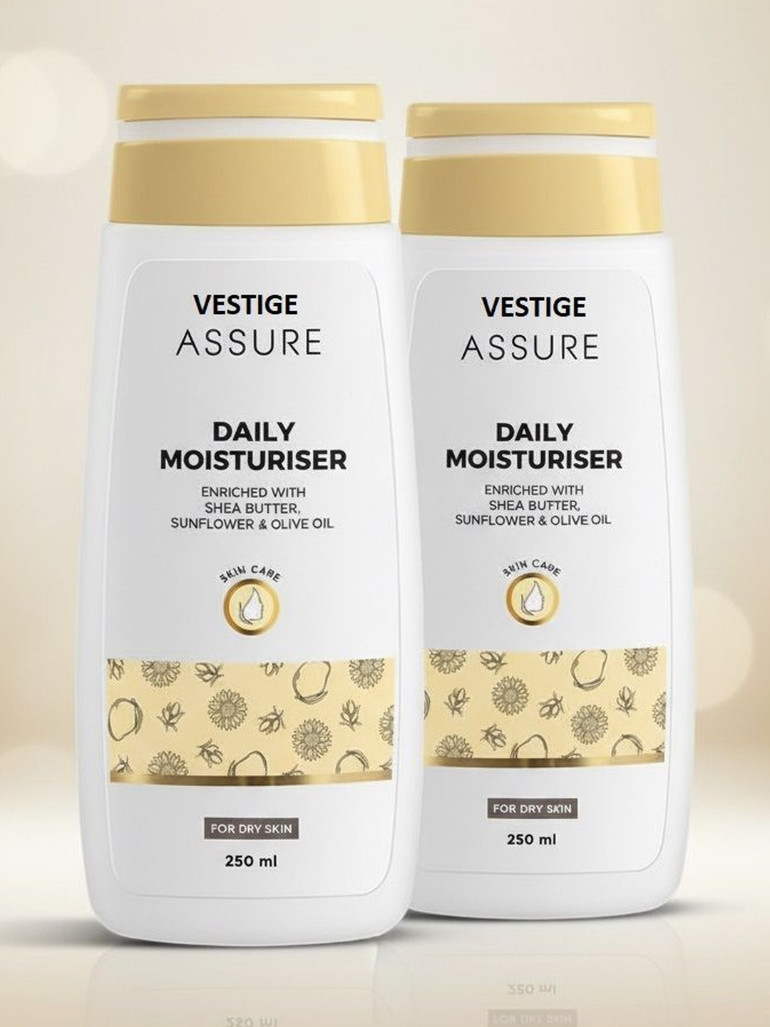 Vestige Assure Set Of 2 Daily Moisturizer For Face & Body - 250 ml Each