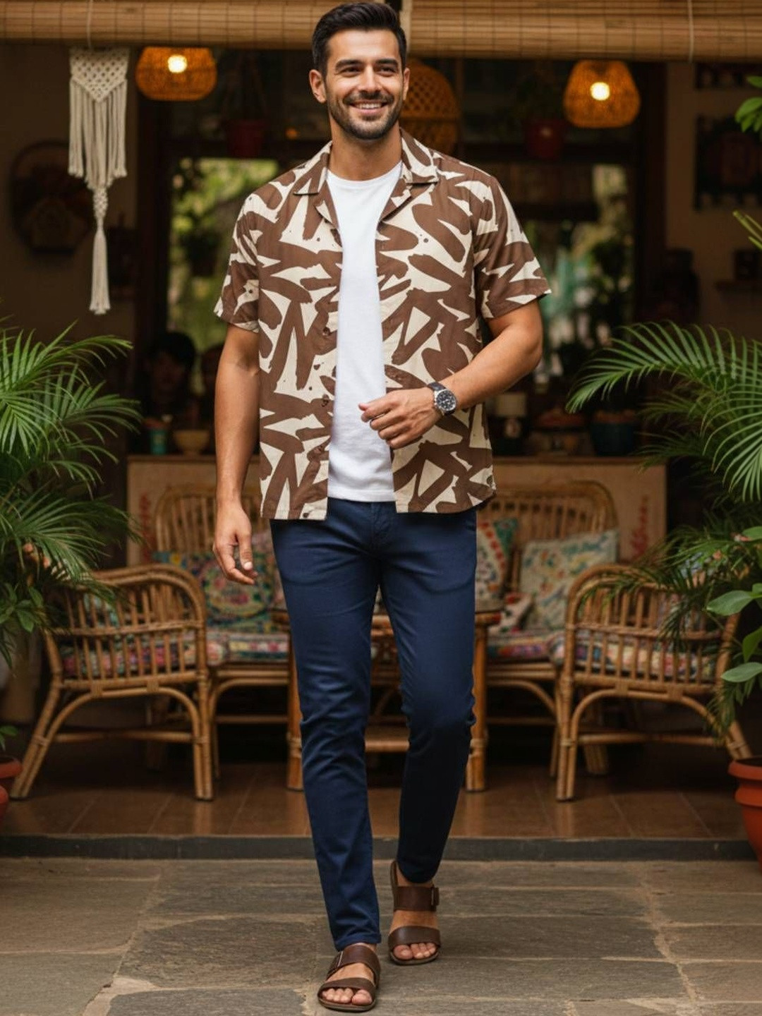 TRULOOM Men Relaxed Printed Casual Shirt