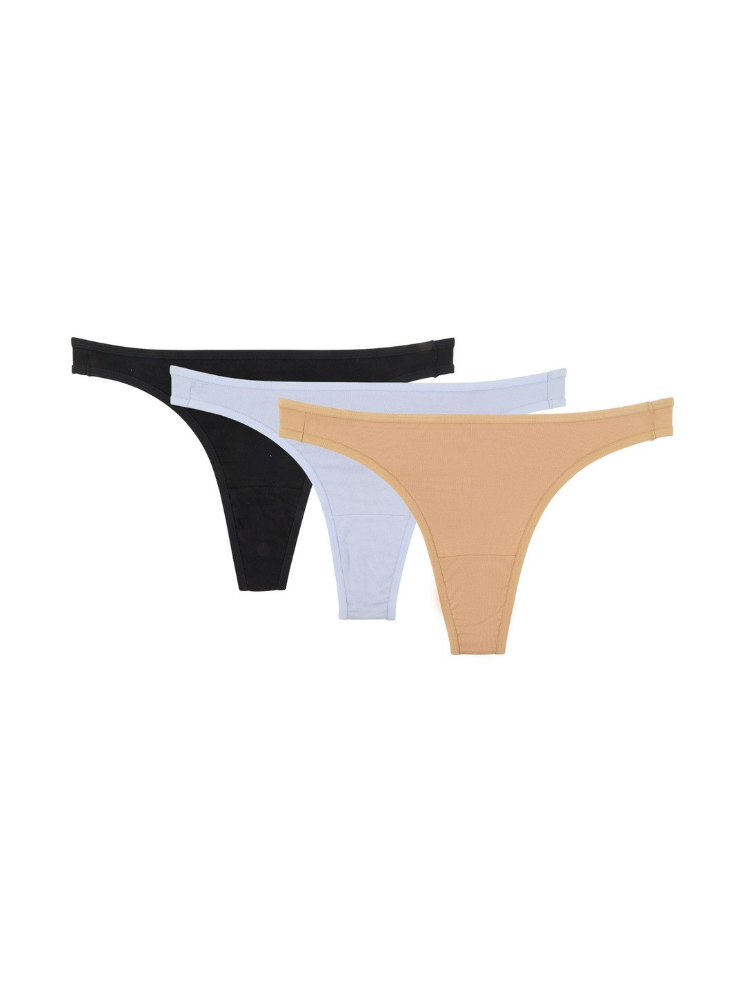 Moda Rapido Pack of 3 Women Microfiber & Cotton Brazilian Thong Brief