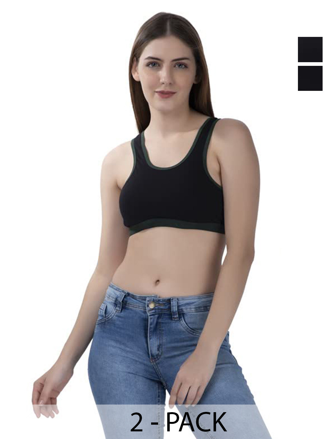 FEMULA Women  Pack of 2 Pieces Cotton Underwired Non Padded Bra