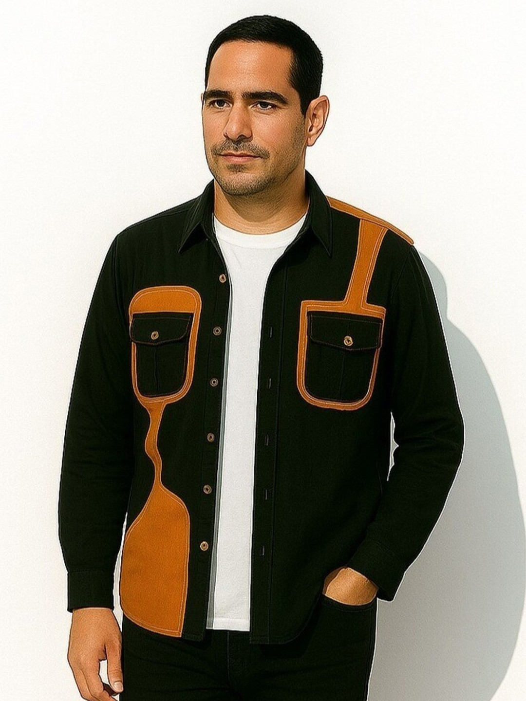 The Roadster Lifestyle Co Colour blocked Cotton Full Sleeve Shirt