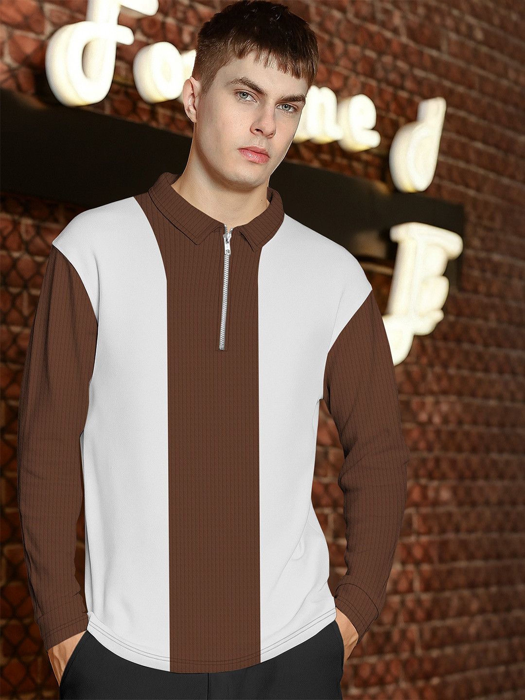 HAPPY KHAJANA Men Colourblocked Polo Collar T-shirt