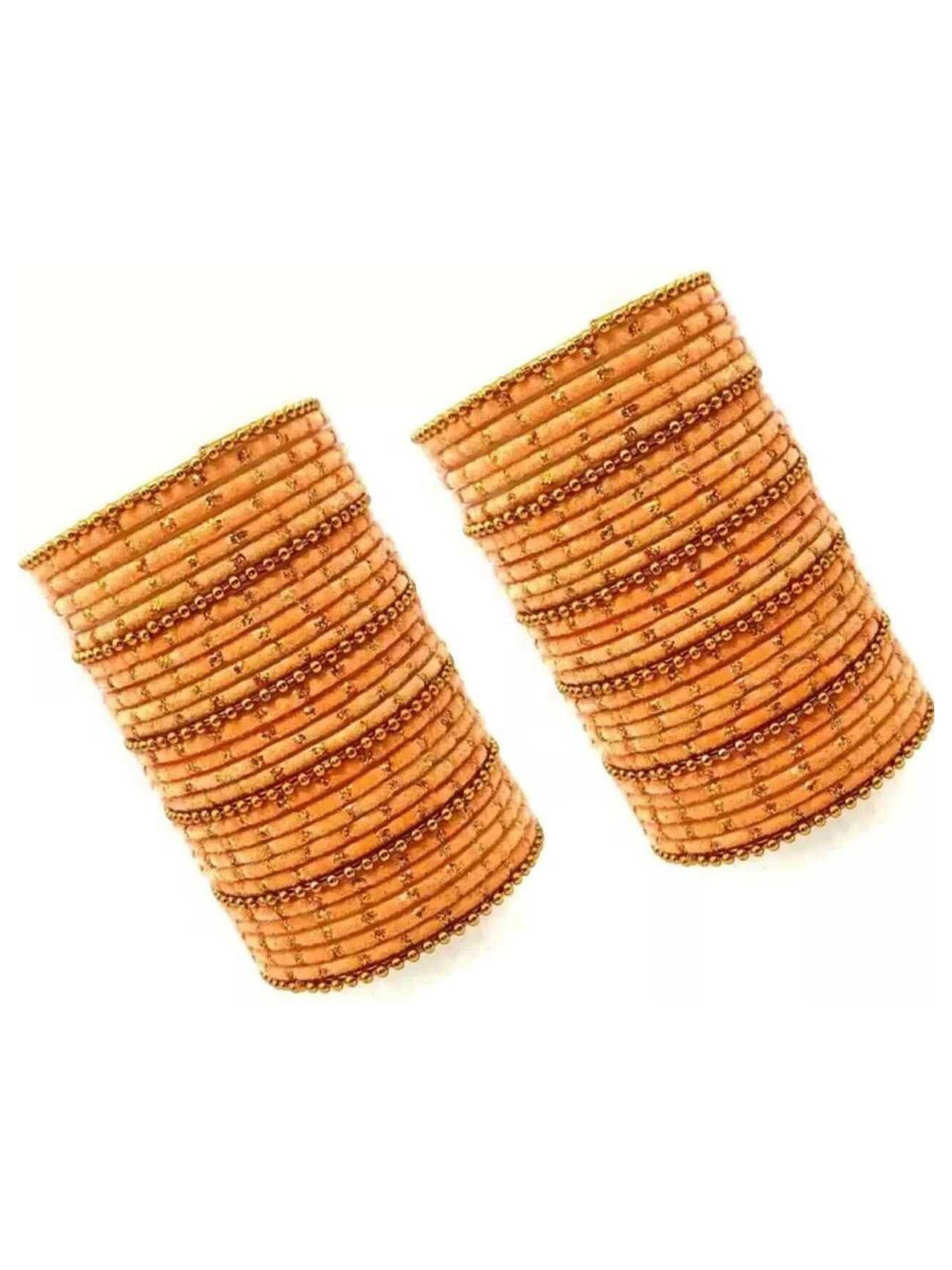 Shasmi Set Of 60 Glass Artificial Stones & Beads Bangles