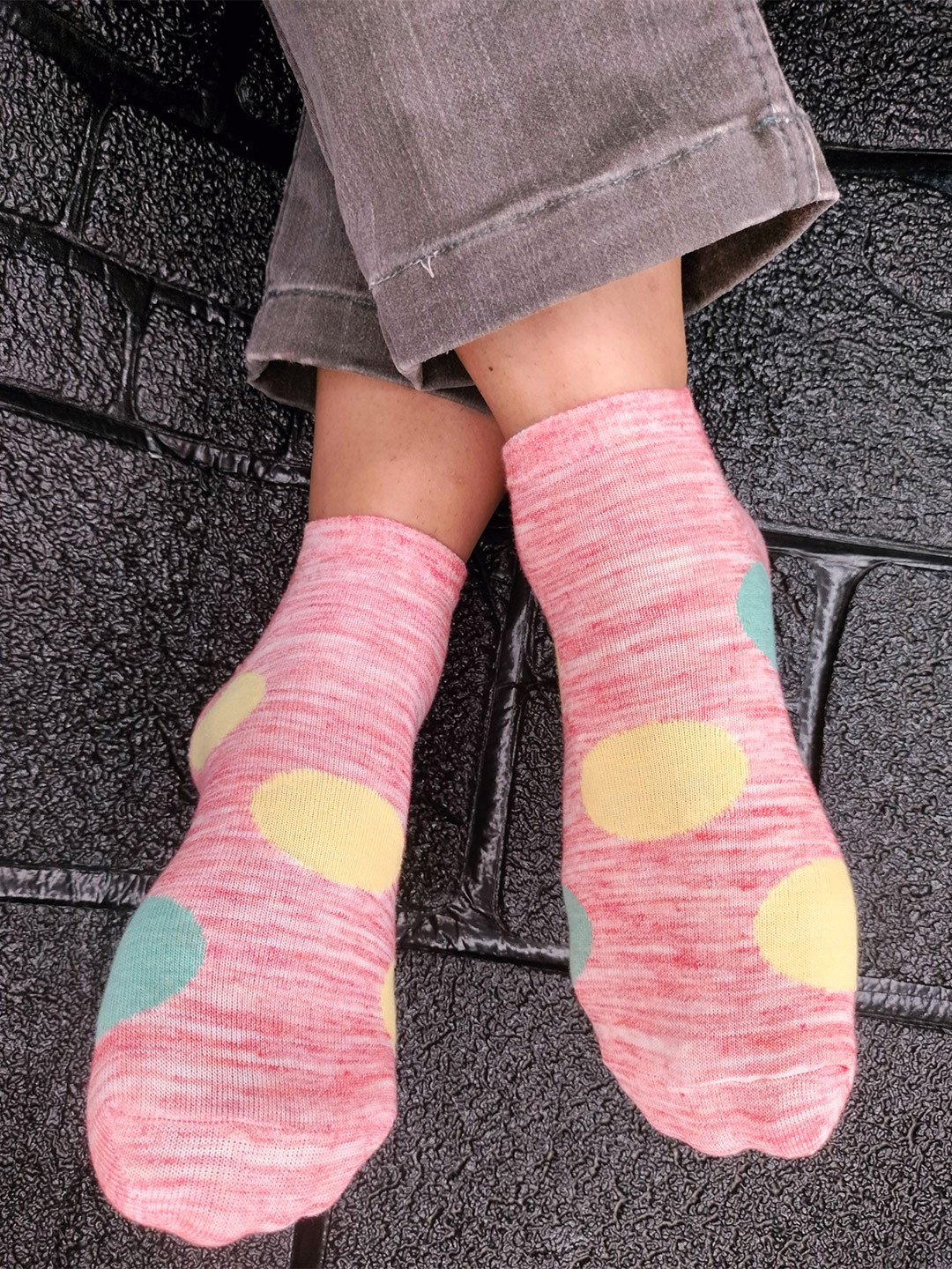 STING BEE Women Pack Of 5 Printed Ankle Length Socks