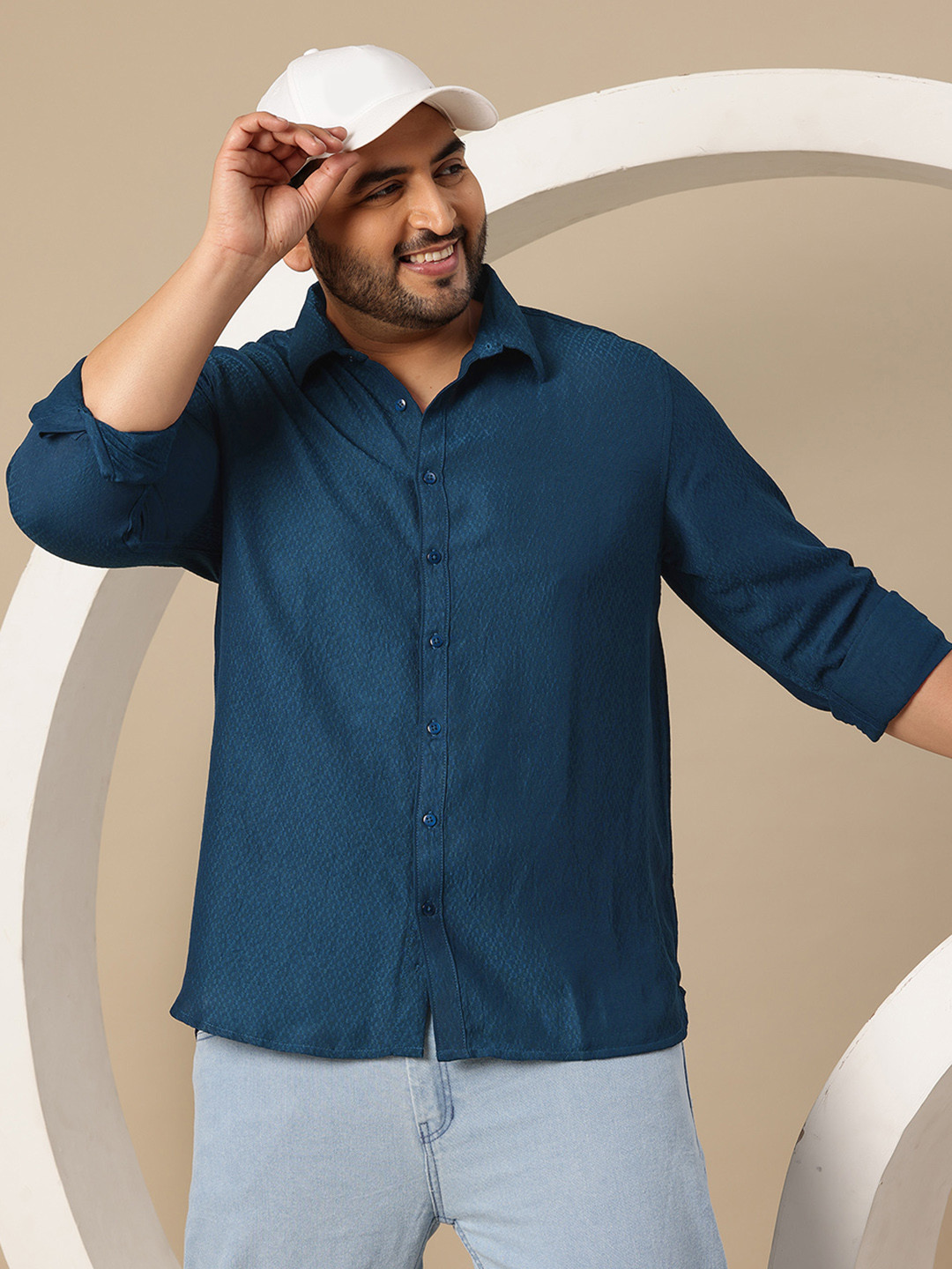 Sztori Plus Size Self-Design Casual Shirt