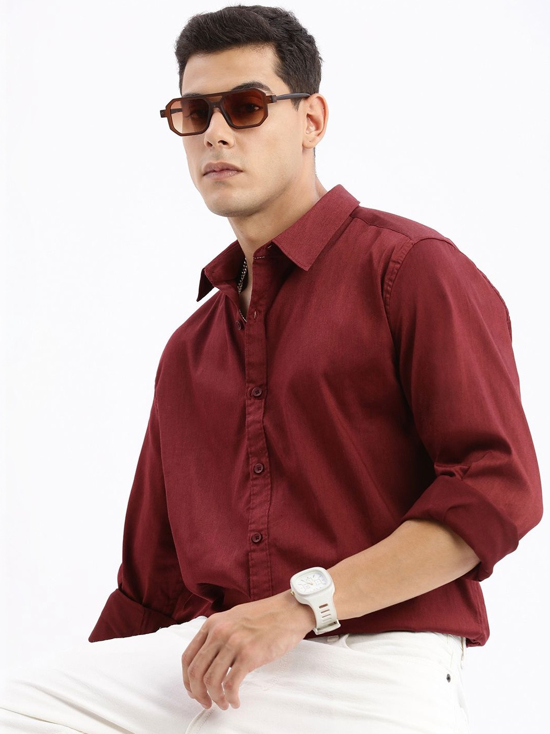 SHOWOFFFF Men Standard Slim Fit Casual Shirt