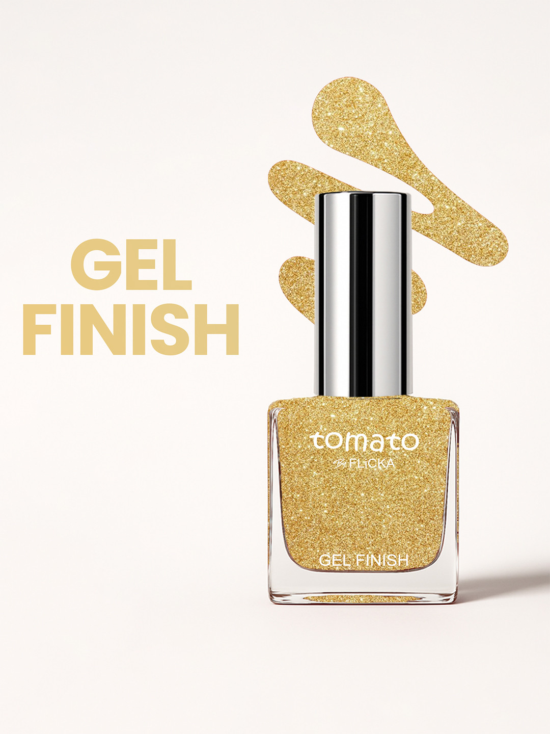 FLiCKA Tomato Long Lasting Quick Dry Gel Finish Nail Polish 9.9 ml - Shade 33