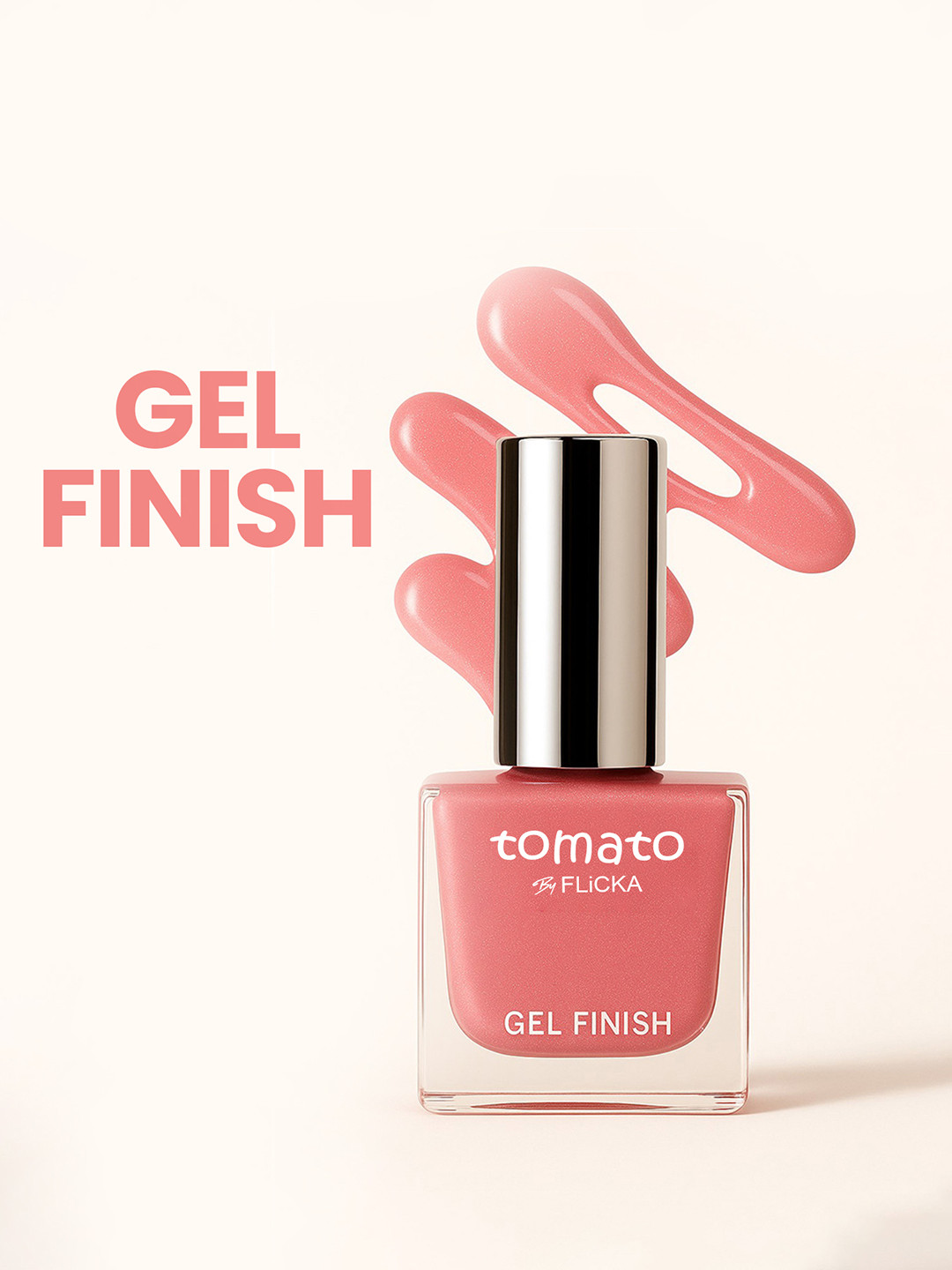 FLiCKA Tomato High Shine Nail Polish-9.9 ml- Shade- 28