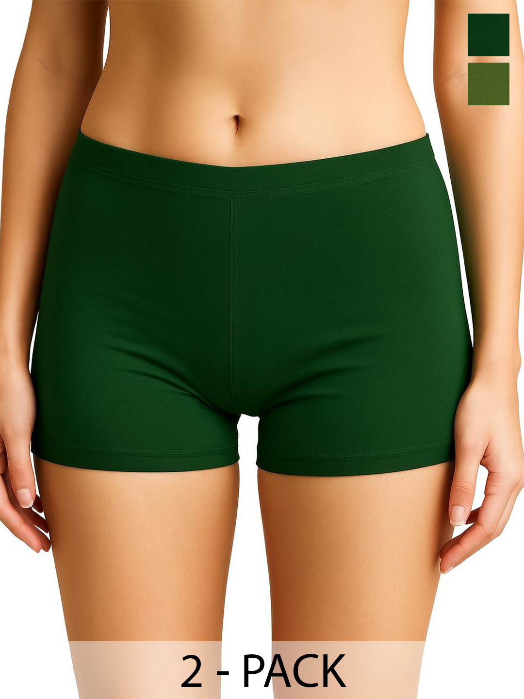High Coverage Super Combed Cotton Concealed Waistband Stretch Boy Shorts