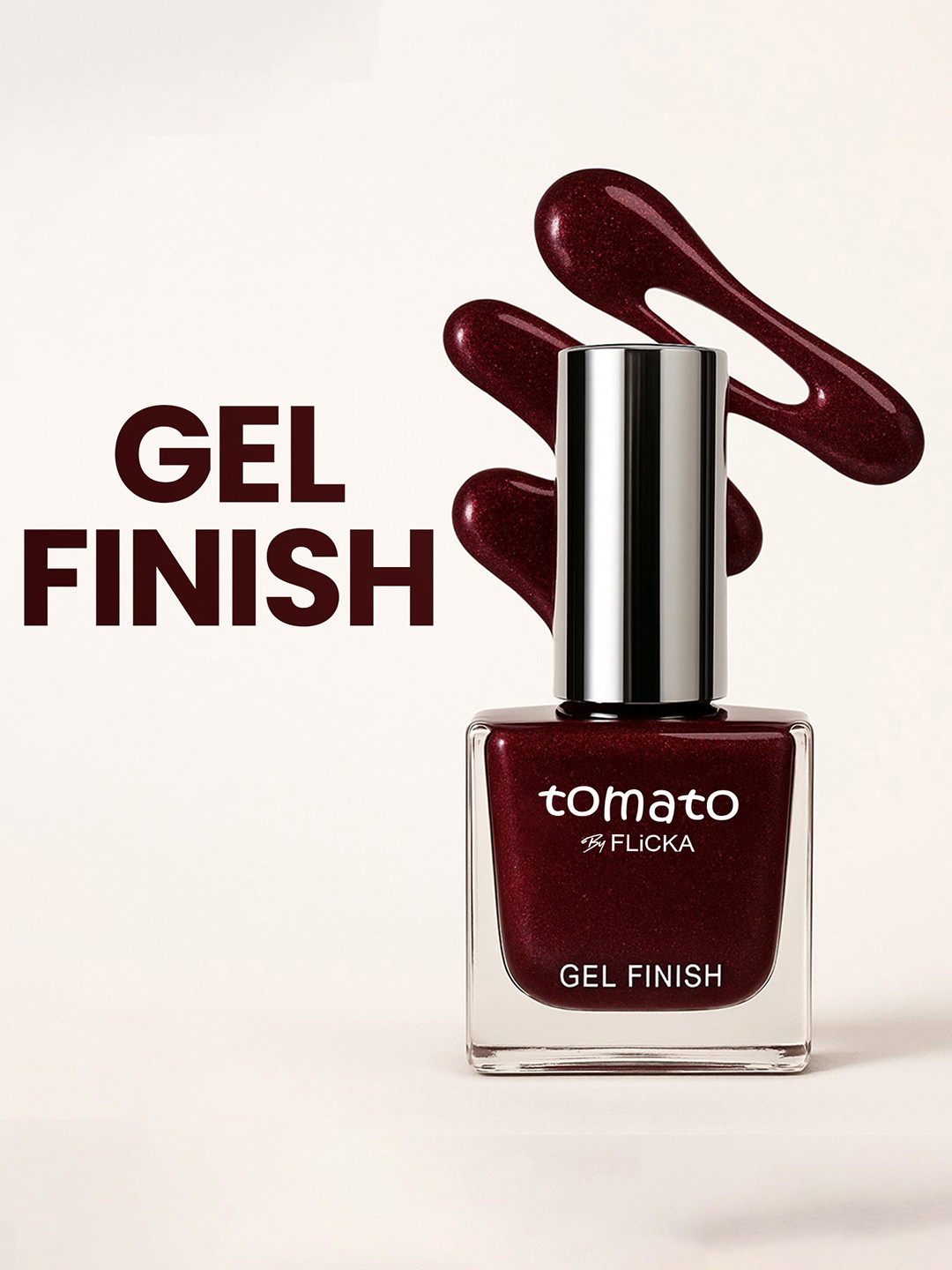 FLiCKA Tomato High Shine Nail Polish-9.9 ml- Shade- 04