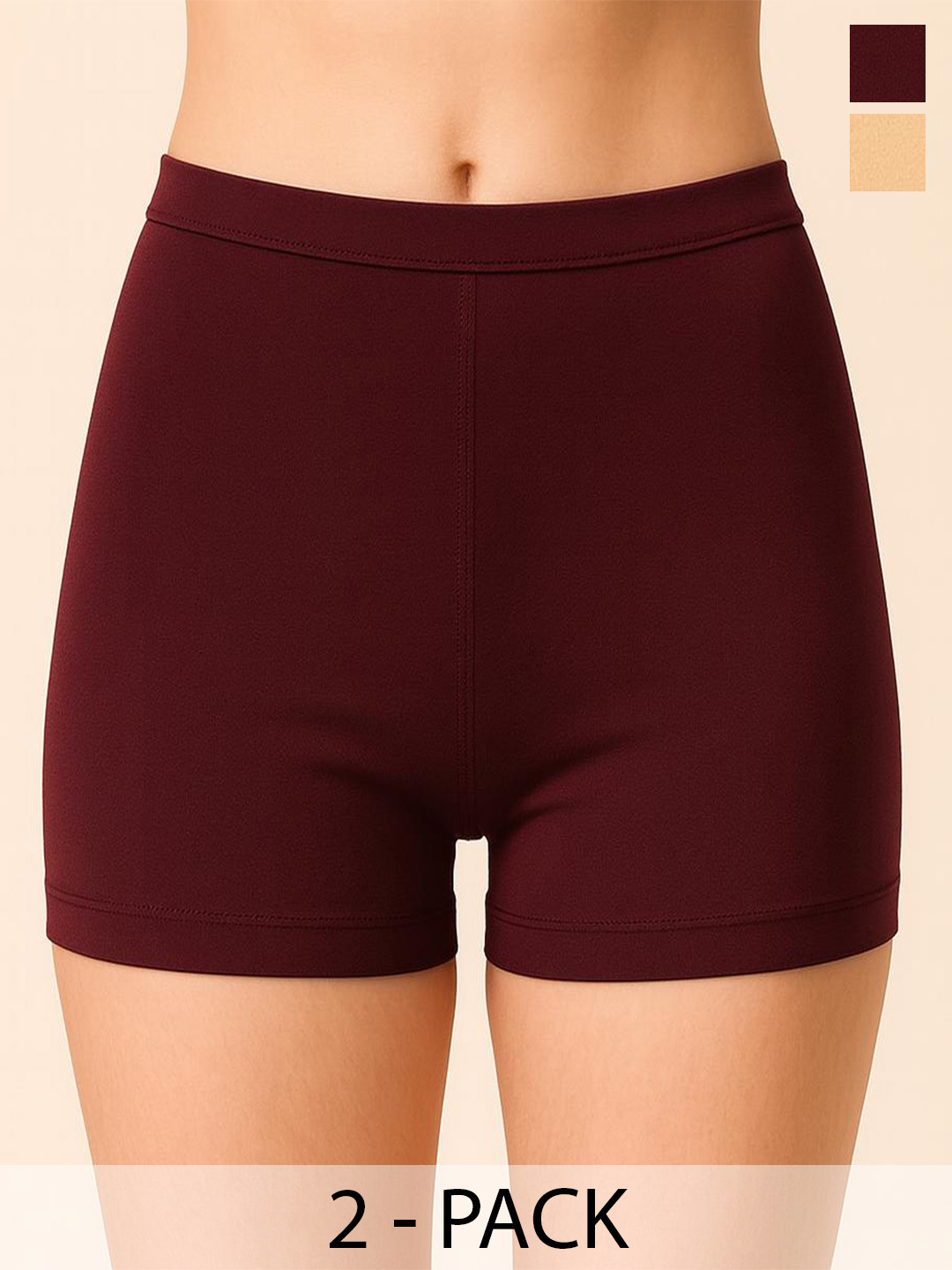 UllasPemium Women Pack of 2 Slim Fit Cycling Cotton Boy Shorts