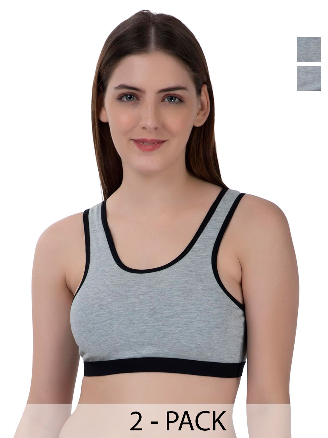 FEMULA Women Pack of 2 Pieces Cotton Underwired Non Padded