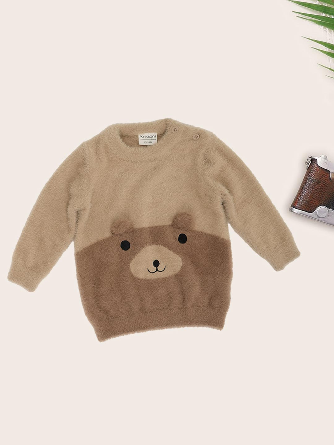 Pantaloons Baby Boys Colourblocked Pullover with Embroidered Detail