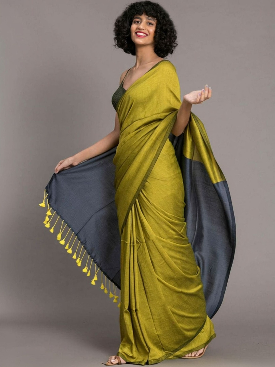sourav biswas Colourblocked Pure Cotton Saree