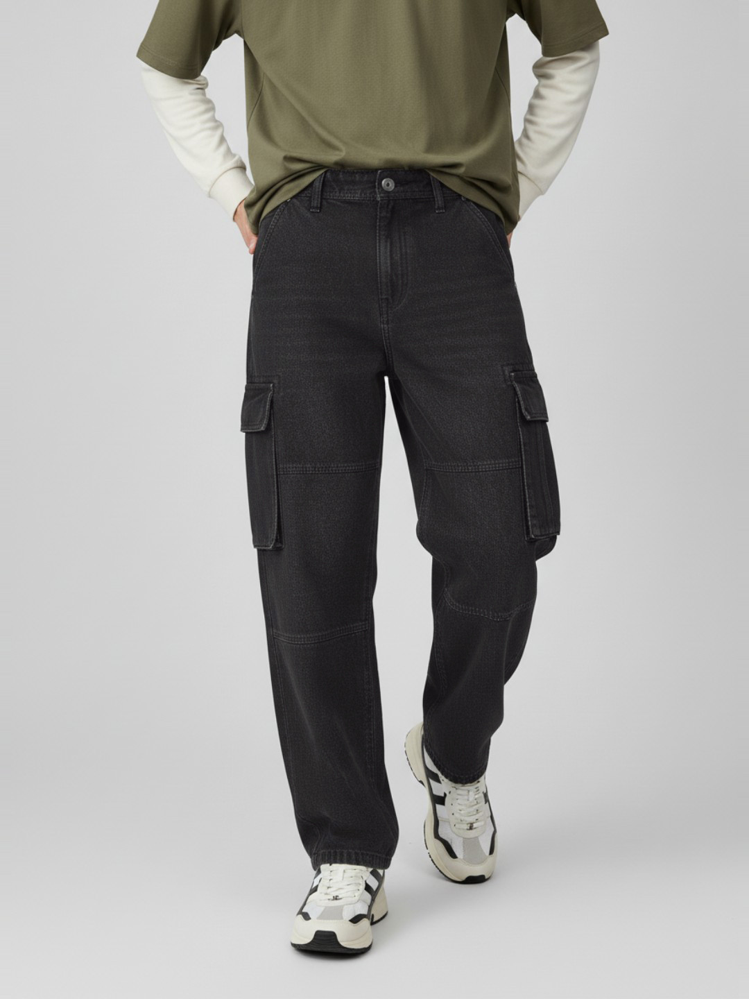 glitchez Men Mid-Rise Baggy Fit Jeans