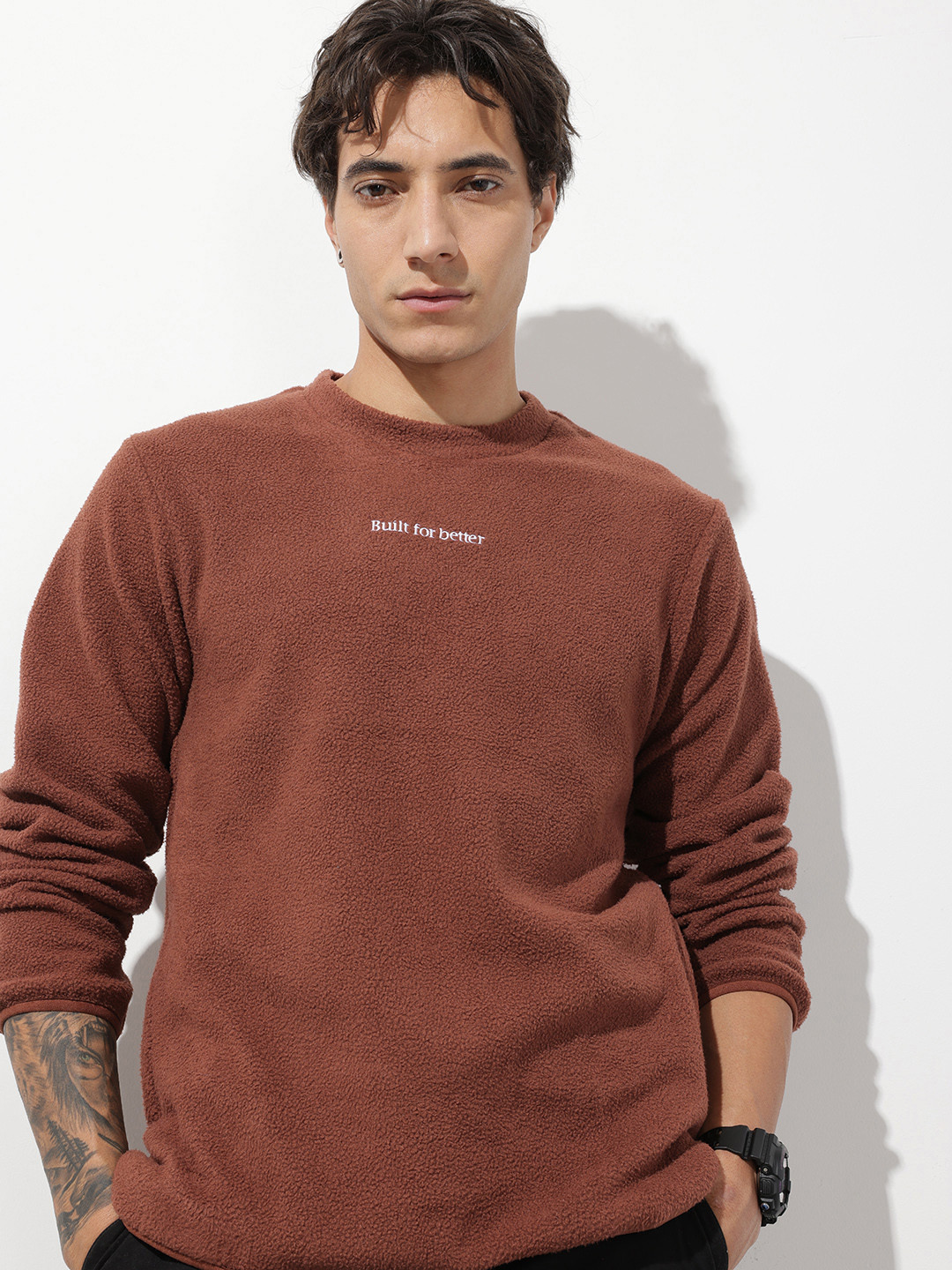 The Roadster Life Co. Textured Pullover Sweatshirt