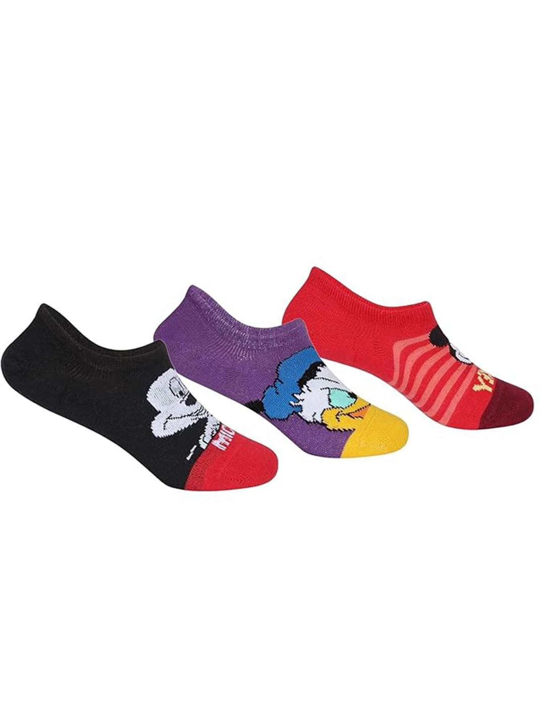Supersox Boys Pack of 3 Assorted Disney Patterned Shoe Liners