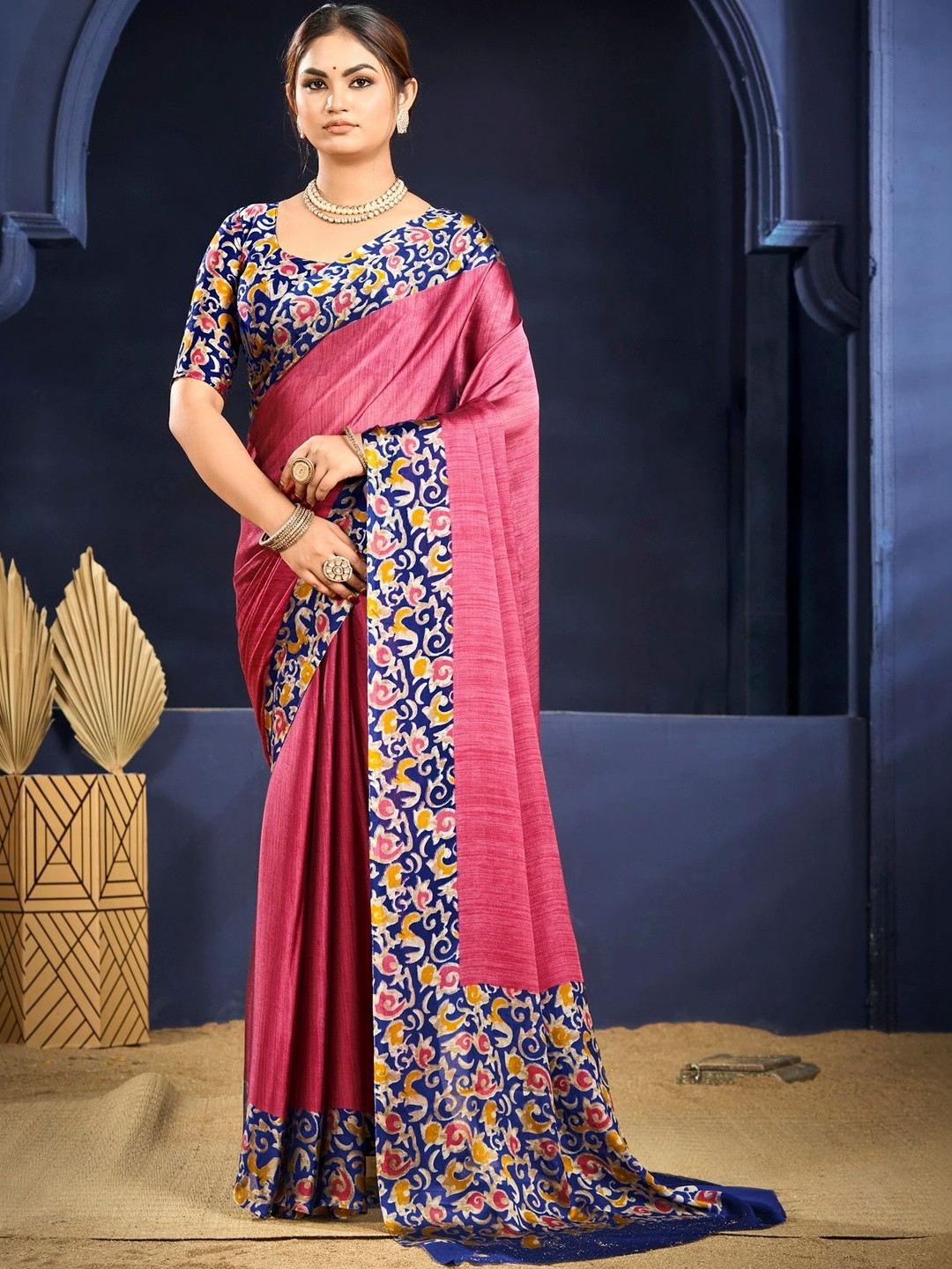 Vipul Floral Pure Chiffon Designer Saree