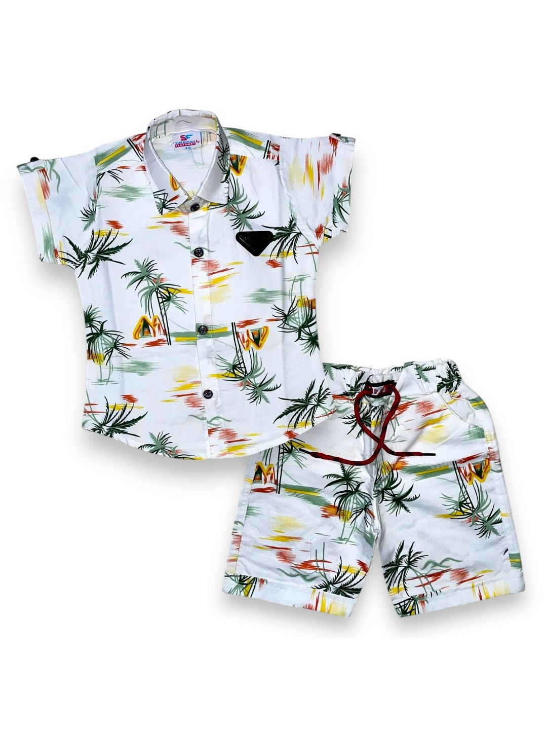FLUEMART Boys Printed Shirt with Shorts