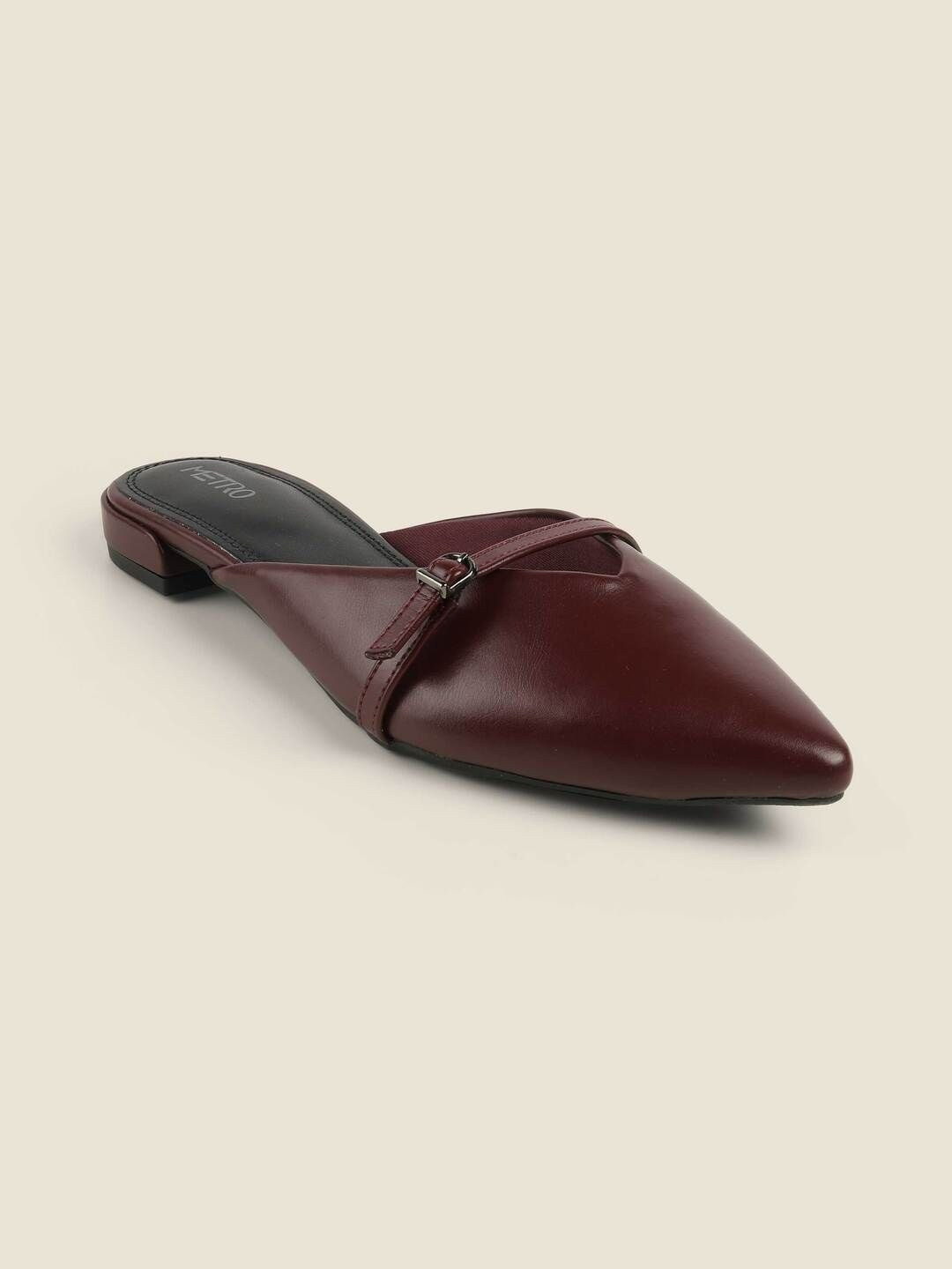 Metro Block Mules with Buckles