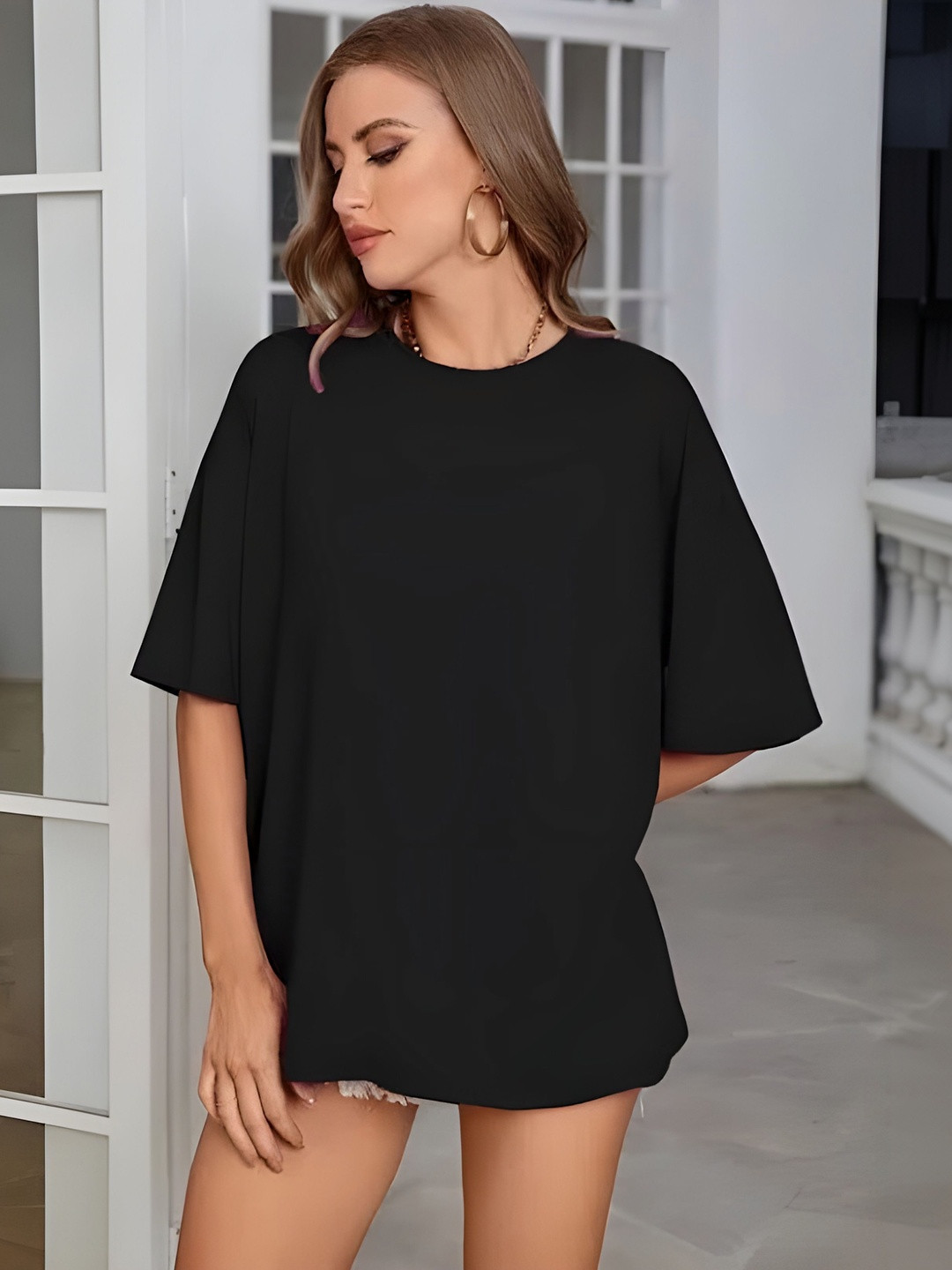 KAIDO Women Drop-Shoulder Sleeves T-shirt