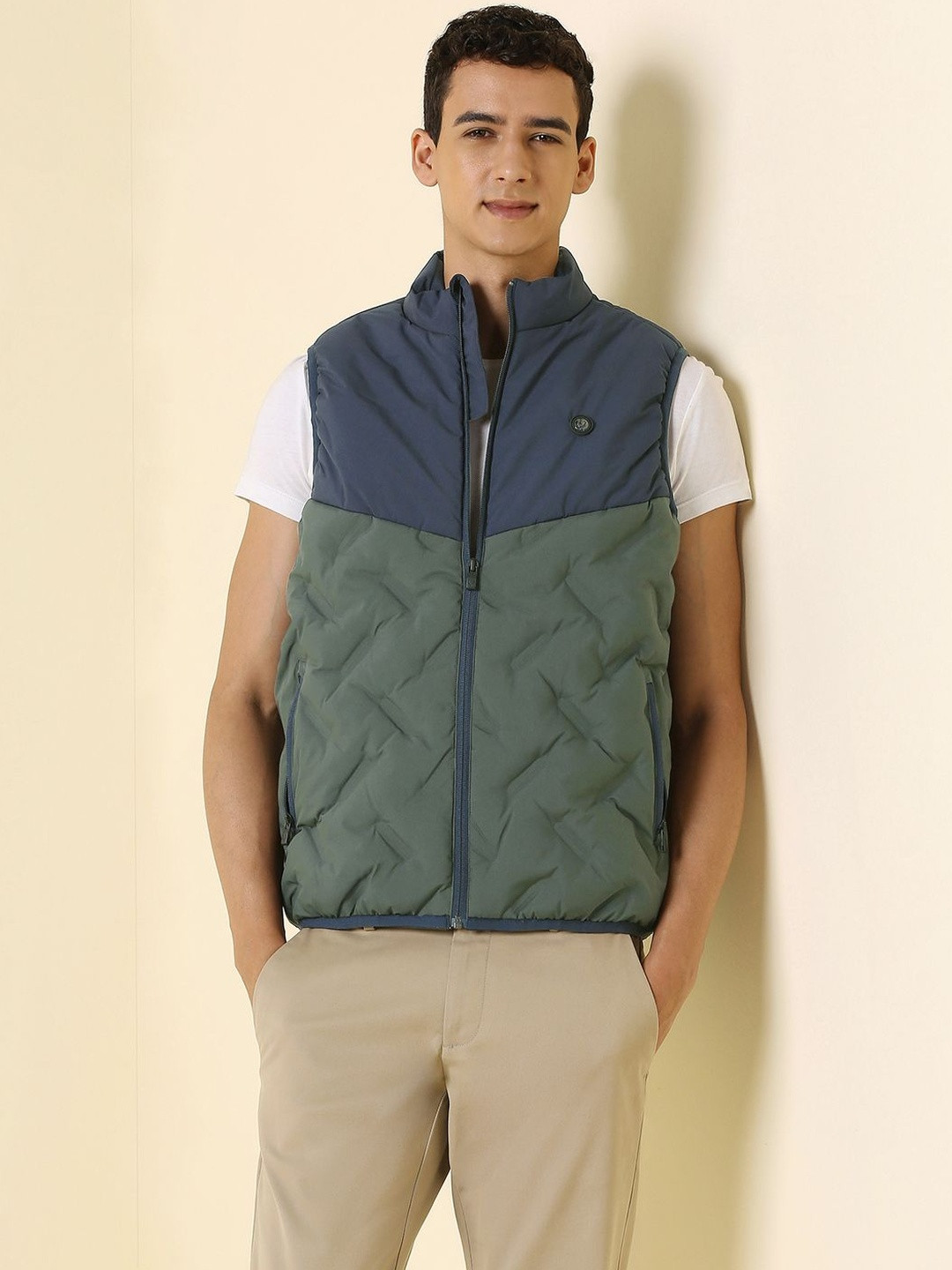 Allen Solly Men Colourblocked Lightweight Puffer Jacket