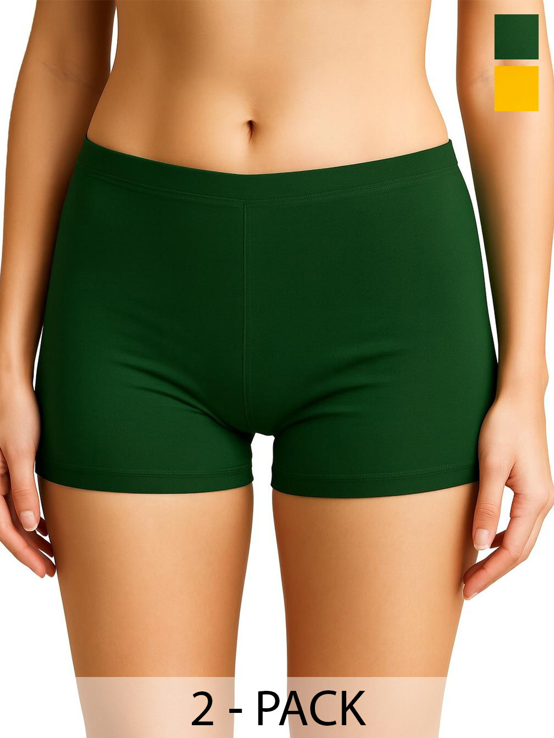 HIRRUX Women Pack Of 2 High Coverage Super Concealed Waistband Stretch Briefs