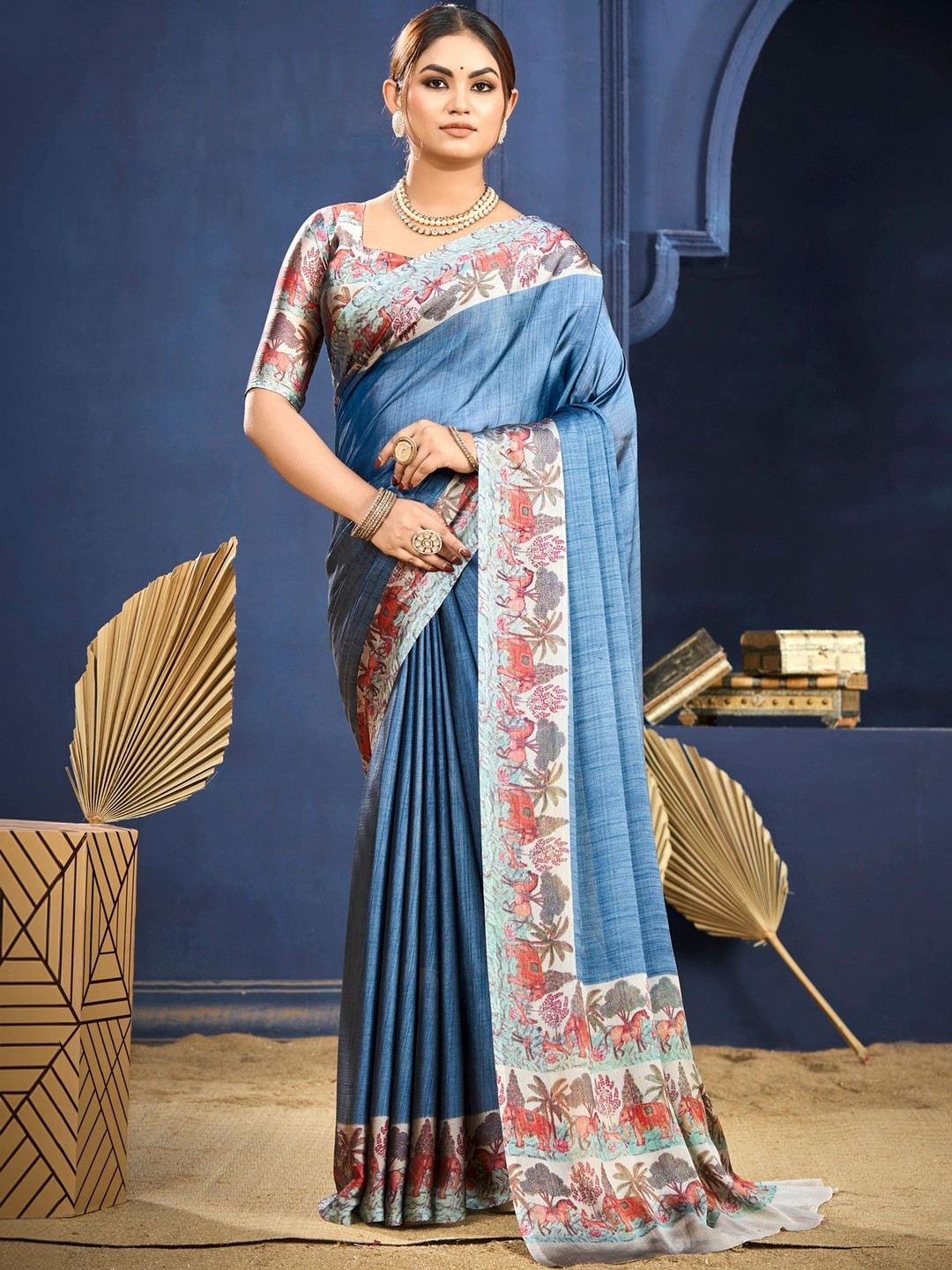 Vipul Ethnic Motifs Pure Chiffon Saree