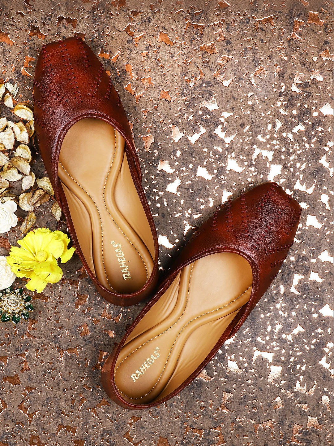 RAHEGAS Women's Ethnic Mules Flats - mule sandals for women, flat mules mules