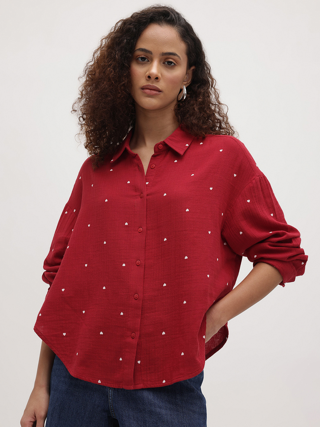 The Roadster Life Co. Printed Pure Cotton Relaxed Fit Shirt