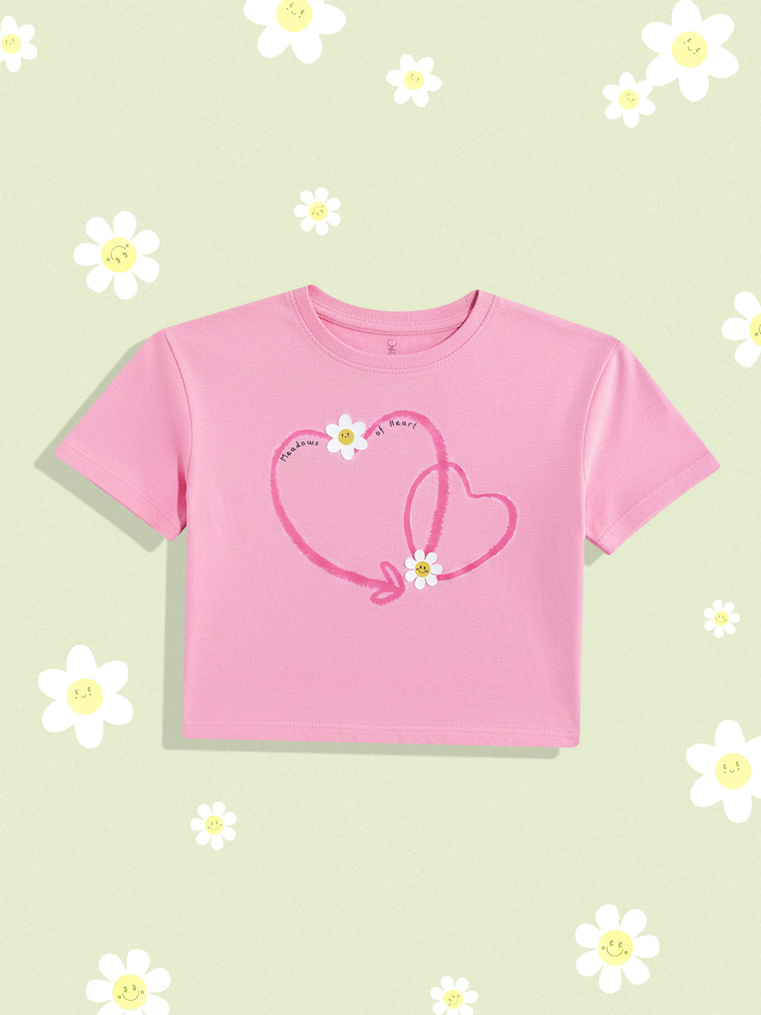 mothercare Girls Floral Print Pure Cotton Boxy T-shirt