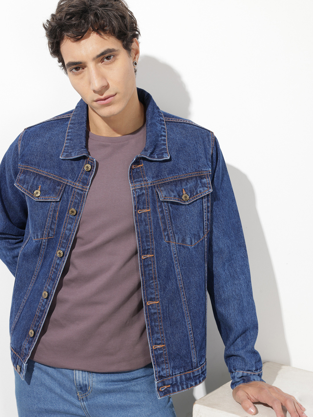 The Roadster Life Co. Spread Collar Denim Jacket