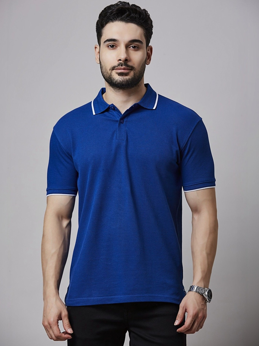 YOROKO Men Polo Collar T-shirt